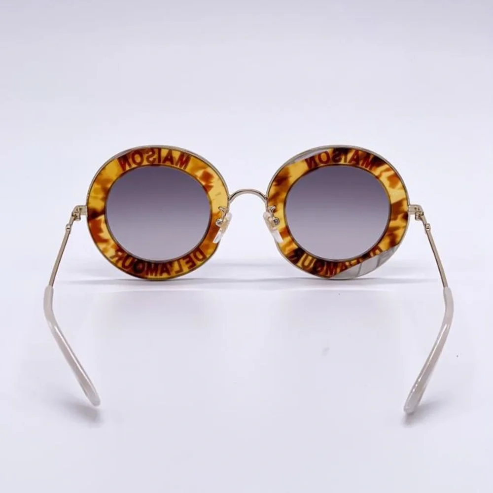 New - Gucci Brown New Gg0113s 010 Round Metal Sunglasses